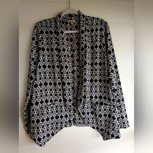 Democracy Monochrome Lightweight Blazer with Pink Highlights